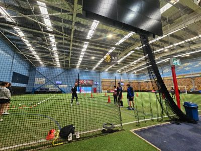 Young people playing futsal